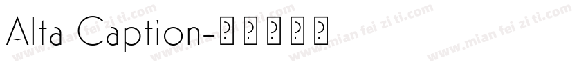 Alta Caption字体转换